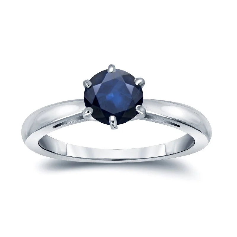 Iolite Gemstone Rings in 10K Gold with a Twisted Band for a Distinctive and Stylish AccessoryAuriya 14k Gold Blue Sapphire Solitaire Engagement Ring 1ct TGW