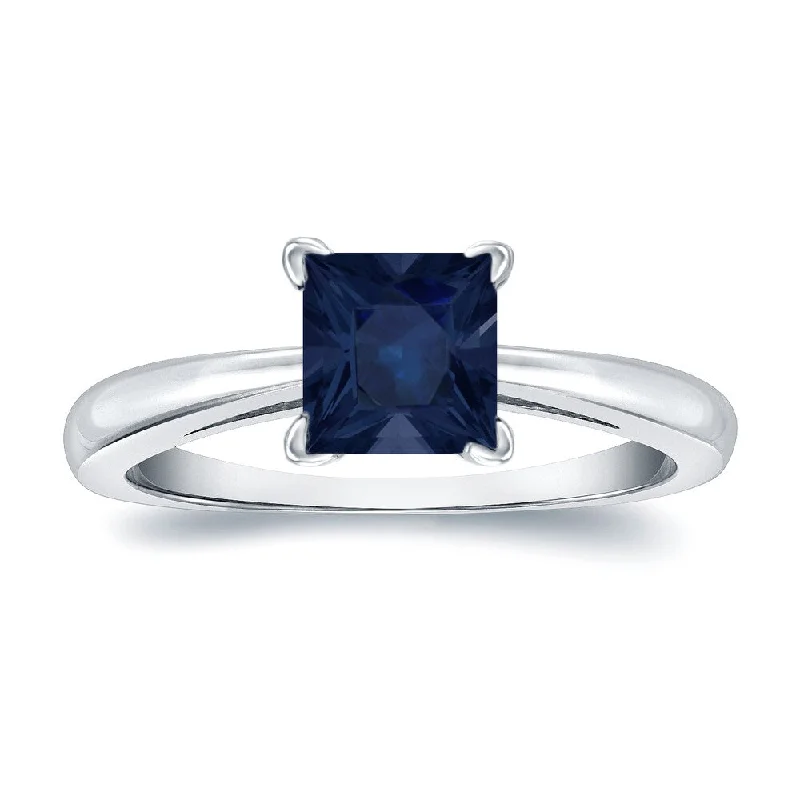 Lapis Lazuli Gemstone Rings in Sterling Silver with a Star - Shaped Setting for a Celestial - Inspired PieceAuriya 14k Gold Princess-cut Sapphire Solitaire Engagement Ring 1ct TGW