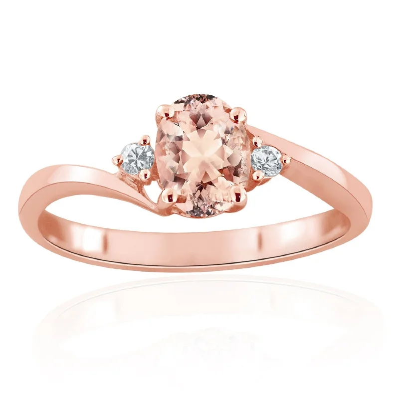 Jasper Gemstone Rings in 18K Gold Vermeil with a Matte Finish for a Subtle and Elegant LookAuriya 3/4ct Oval Morganite 1/10ctw 3-Stone Diamond Engagement Ring 10K Rose Gold