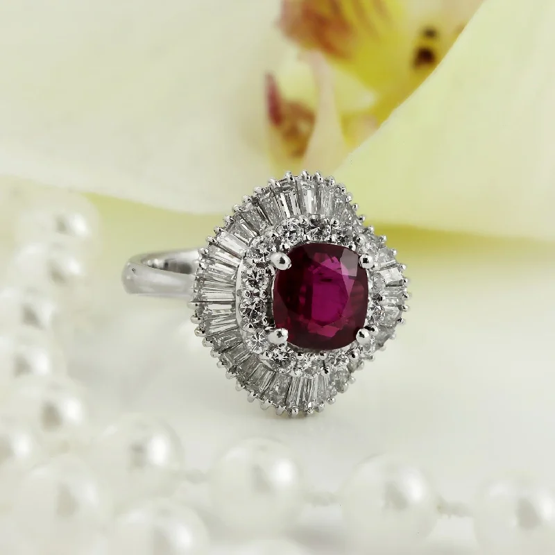 Turquoise Gemstone Rings in 925 Silver with a Southwestern - Inspired Design for a Rustic CharmAuriya Platinum Vintage Cushion-cut Halo Ruby and Diamond Ring 1 5/8ct TGW 1 3/4ct TDW