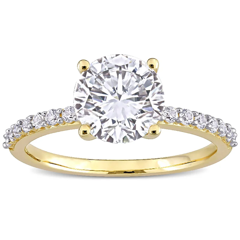 Ruby Gemstone Rings in 14K Yellow Gold with a Solitaire Setting for a Classic and Bold StatementMiadora 10k Yellow Gold 2 3/4ct TGW Created White Sapphire Solitaire Engagement Ring