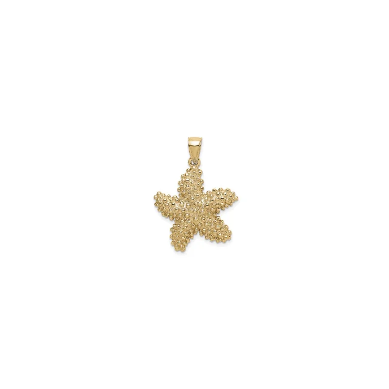 18K Gold - Plated Angel Wing Pendant for a Symbolic and Elegant AccessoryBead Texture Starfish Pendant (14K)