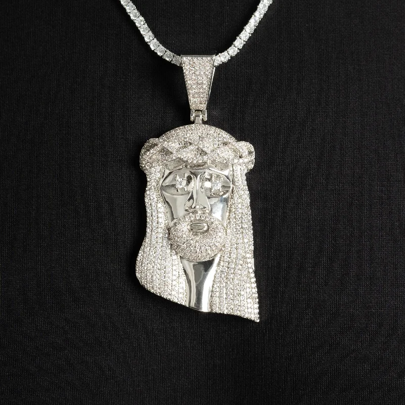 3D - Printed Owl Pendant Necklace in Recycled Plastic for Eco - Conscious FashionistasBig Jesus Piece Pendant White Gold