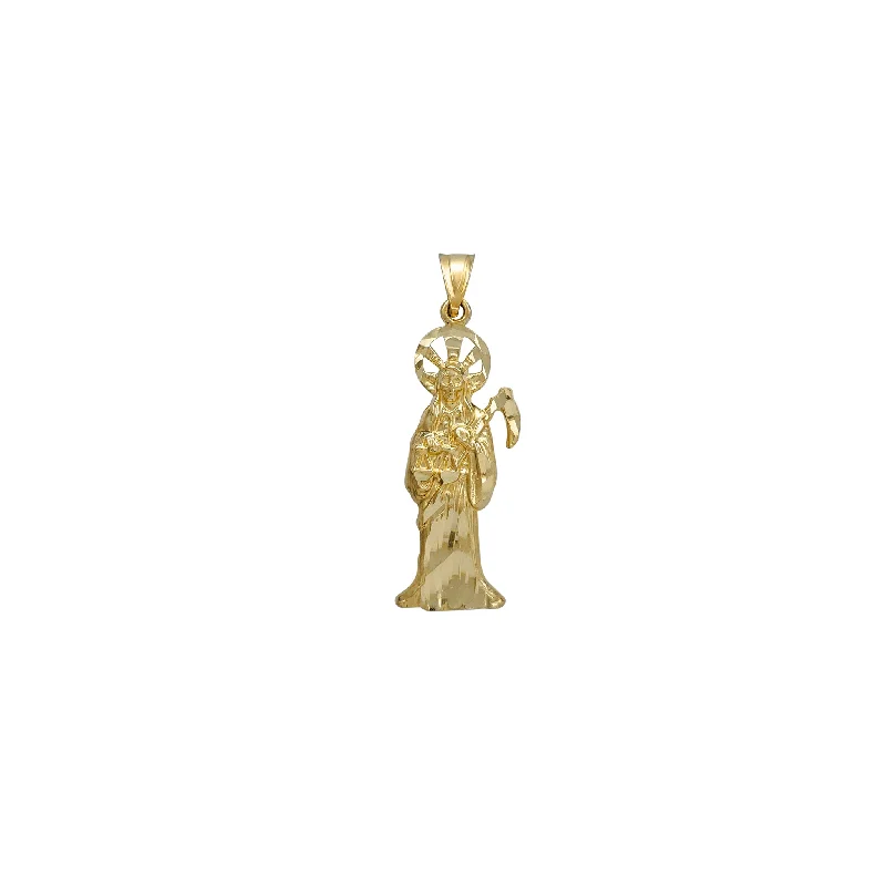 18K Gold - Plated Angel Wing Pendant for a Symbolic and Elegant AccessoryDiamond-cuts Santa Muerte/ Grim Reaper Pendant (14K)