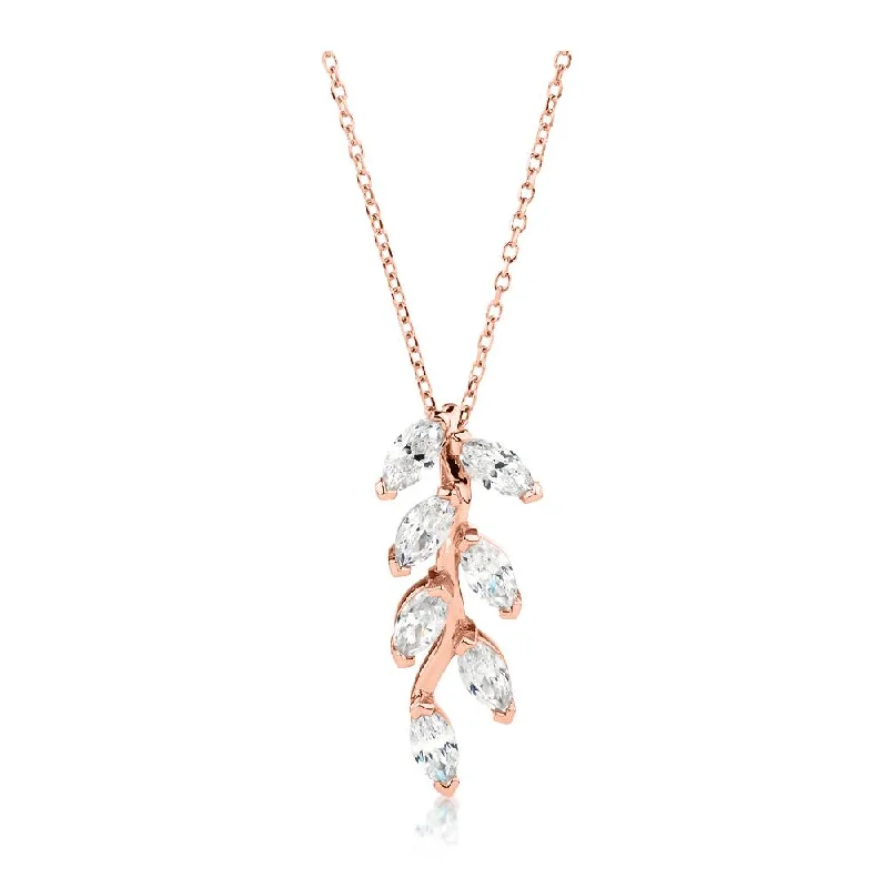 Multi - Colored Beaded Starfish Pendant Necklace for Beach - Themed WeddingsFancy pendant with 0.98 carats* of diamond simulants in 10 carat rose gold