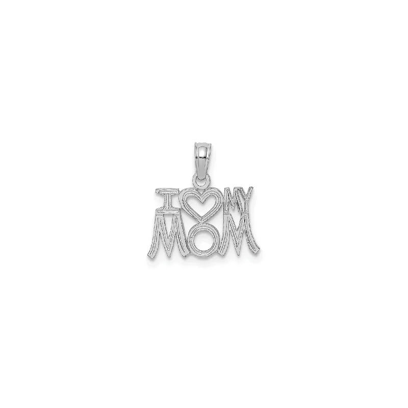 18K Gold - Plated Angel Wing Pendant for a Symbolic and Elegant Accessory"I Love My Mom" Pendant (14K)