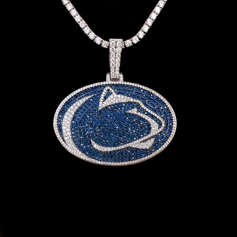 Adjustable - Length Turquoise - Inlaid Teardrop Pendant Necklace for TravelersLarge Penn State Nittany Lion Official NCAA Logo Pendant