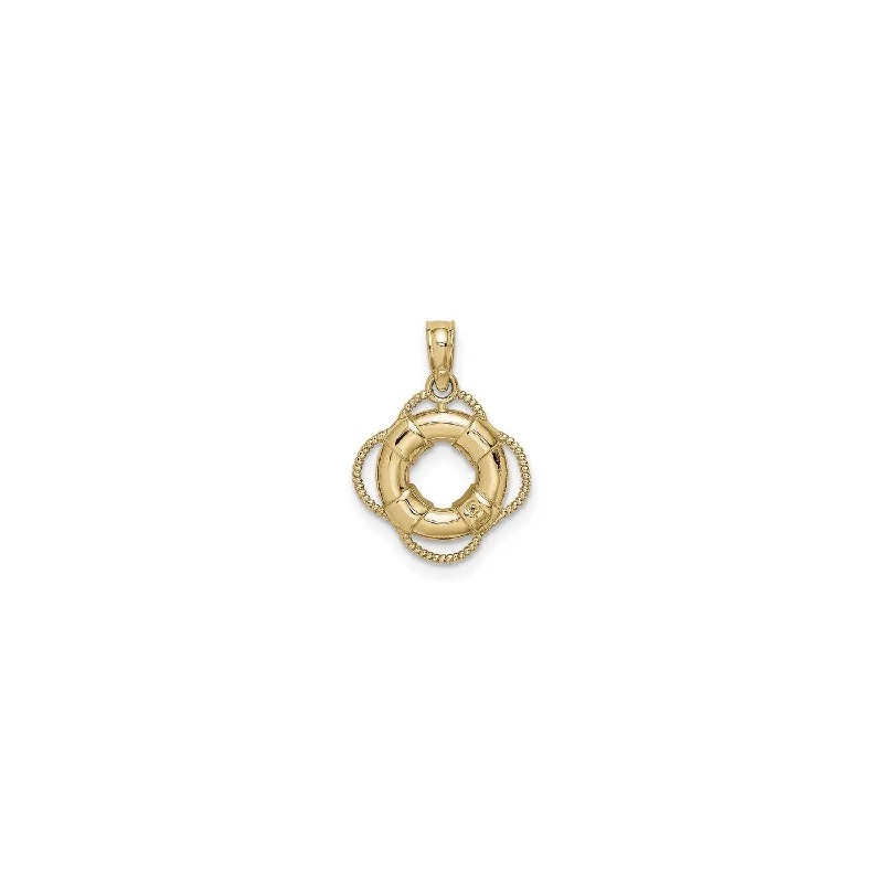 Hypoallergenic Titanium Infinity Symbol Pendant for Sensitive SkinLife Ring 3D Pendant (14K)