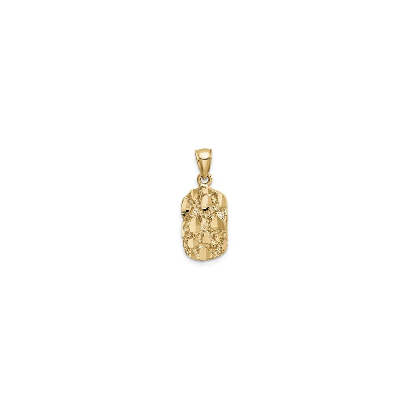 Magnetic - Locking Pendant with Hidden Compartment for Secret MessagesNugget Bar Pendant (14K)