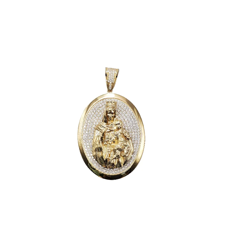 3D - Printed Polymer Clay Animal - Print Pendant for a Fun and Quirky AccessoryOval Shape Virgin Mary Pendant (14K)