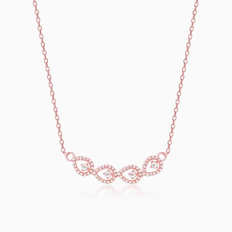 Antique - Inspired Filigree - Worked Cross Pendant Necklace for Religious CeremoniesRose Gold Peary Love Necklace