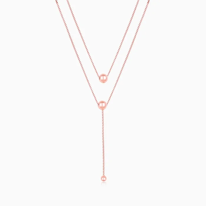 Magnetic - Closure Pendant Necklace with a Hidden Compartment for Secret KeepersRose Gold Terrific Trio Necklace