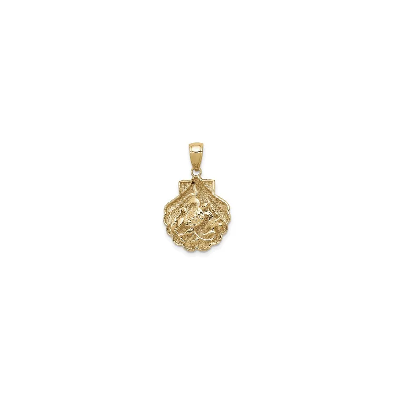 Pearl - Embellished Floral Pendant for a Feminine and Romantic LookSea Turtle in a Shell Pendant (14K)