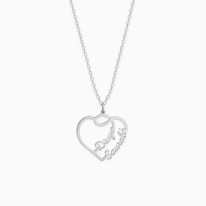 Hypoallergenic Stainless Steel Dog Tag Pendant Necklace for Active MenThe Lovestruck Couple Silver Pendant With Link Chain