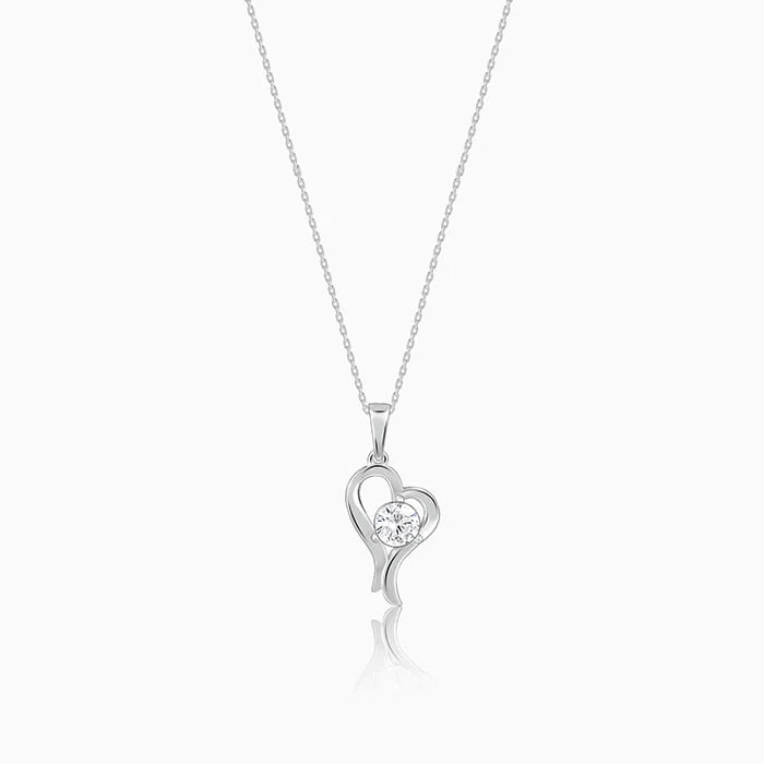 Antique - Inspired Filigree - Worked Cross Pendant Necklace for Religious CeremoniesAnushka Sharma Silver Zircon Curl Heart Necklace with Link Chain