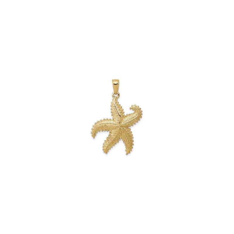 Antique - Brass - Finished Compass Pendant for Travelers and ExplorersSwirly Starfish Pendant (14K)