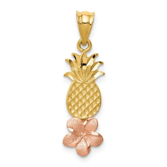 Hand - Carved Jade Buddha Pendant for Spiritual and Cultural SignificanceTwo-Tone Pineapple & Sakura Flower Pendant (14K)