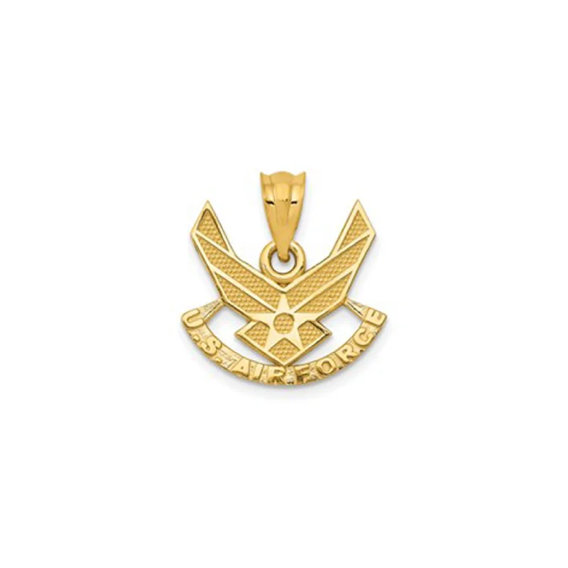 Retro - Inspired Art Deco - Patterned Pendant in Silver for Vintage LoversU. S. Air Force Pendant (14K)