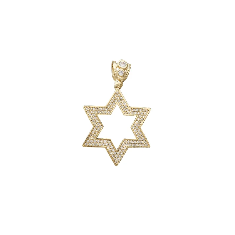 Antique - Brass - Finished Compass Pendant for Travelers and ExplorersZirconia Star of David Pendant (14K)